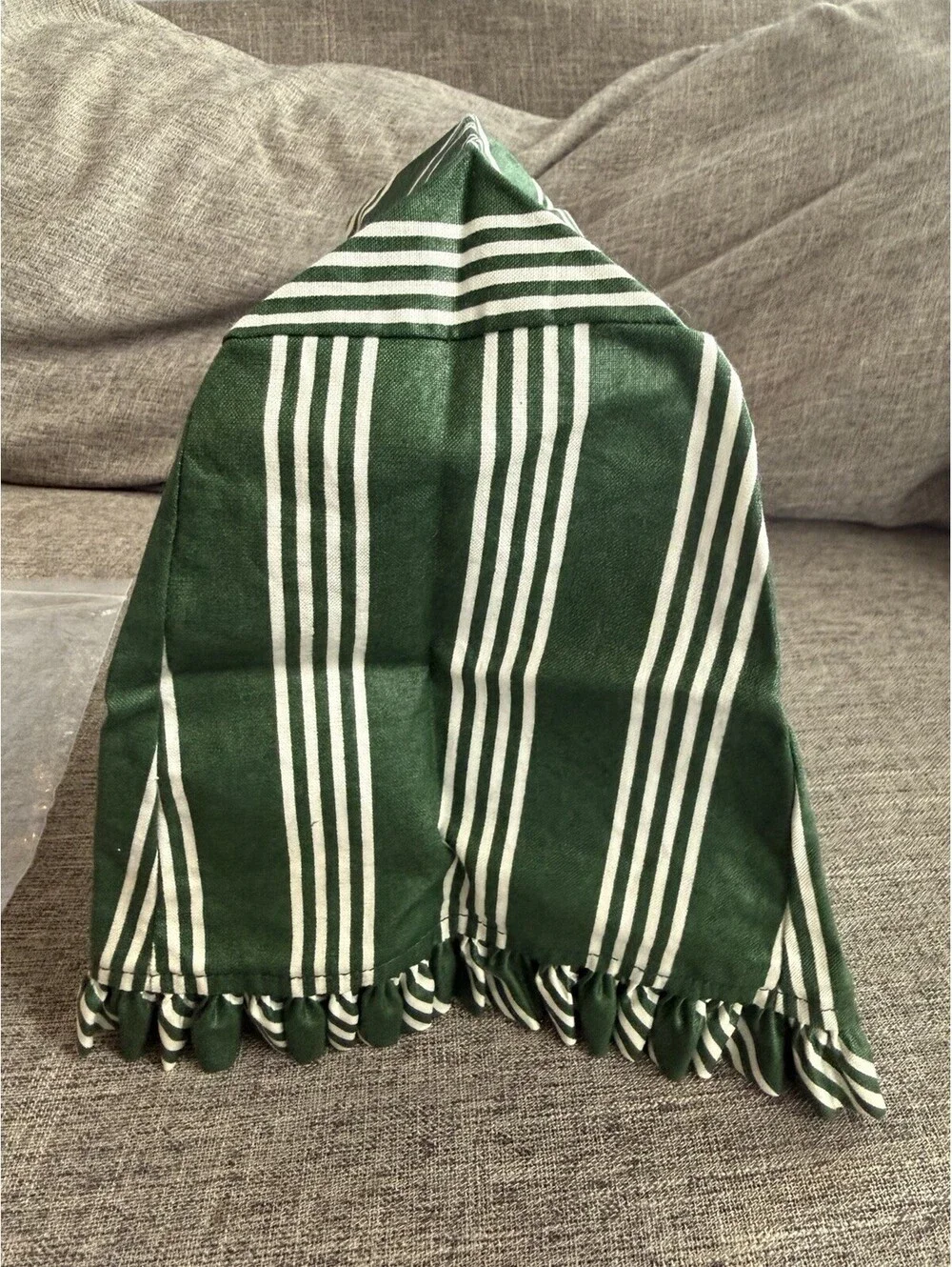 Longaberger Spring Basket Fabric Liner In Hunter Green Stripe New